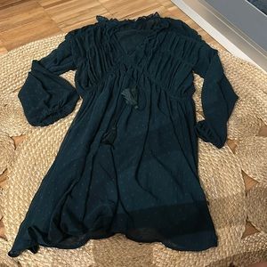 Dark green tunic dress by Zara